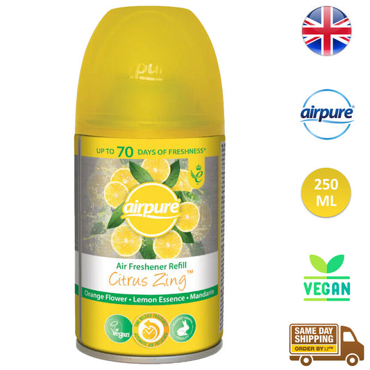 Airpure Air Freshener Refills Home Room Fragrance Spray Citrus Zing 250ml