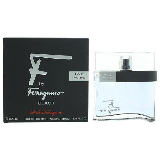Salvatore Ferragamo F Black Eau de Toilette 100ml Spray Mens Fragrance