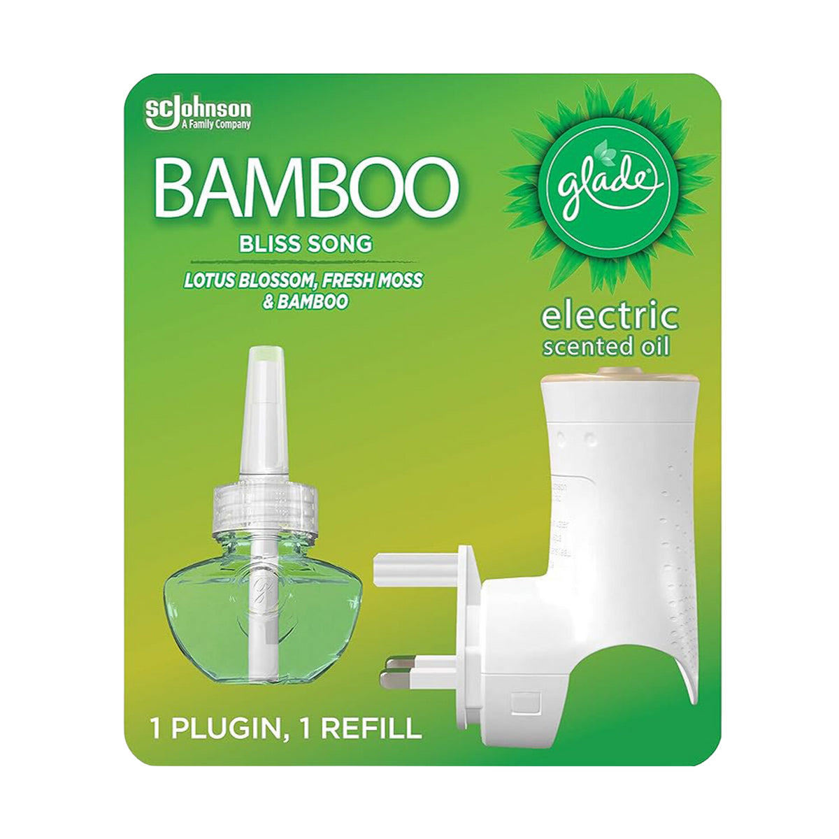 Glade Electric Plugins Scented Oil Refill Air Freshener Bamboo Bliss Song 20ml