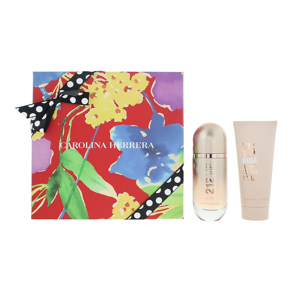 Carolina Herrera 212 Vip Rose 2 Piece Gift Set: EDP 80ml, Body Lotion 100ml