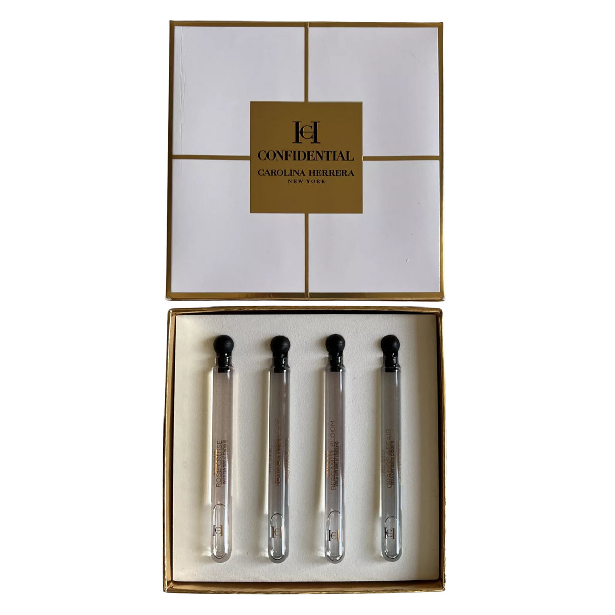 Carolina Herrera Confidential 4 Piece Gift Set: Eau de Toilette 4ml Mini Set