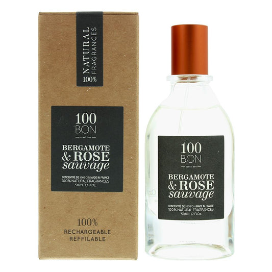 100 Bon Bergamote & Rose Sauvage Concentre Refillable Eau de Parfum 50ml Spray
