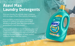 Asevi Max Power Bio Fabric Laundry Detergent Liquid Concentrate 50 Washes 2.5L