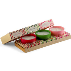 Pan Aroma 3 Day Christmas 3 Festive Scented Wax Candles Seasonal Decor Gift Set