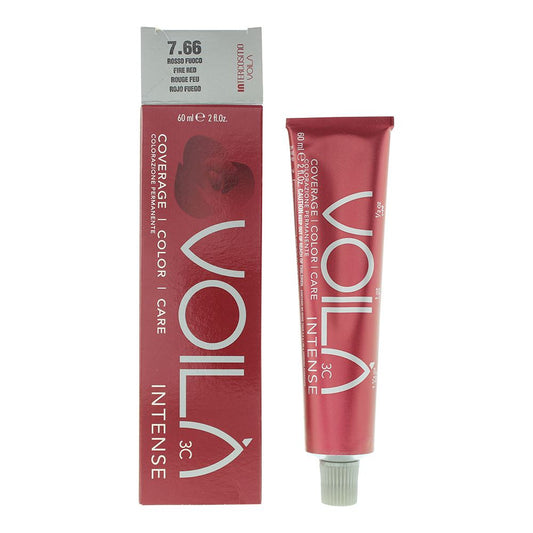 Intercosmo Voila� 3C Intense 7.66 Fire Red Hair Colour 60ml For Women