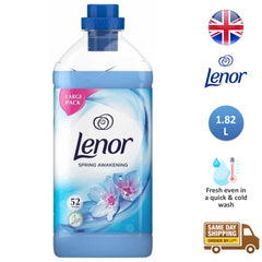 Lenor Fabric Conditioner Freshener Liquid Spring Awakening 52 Washes 1.82L