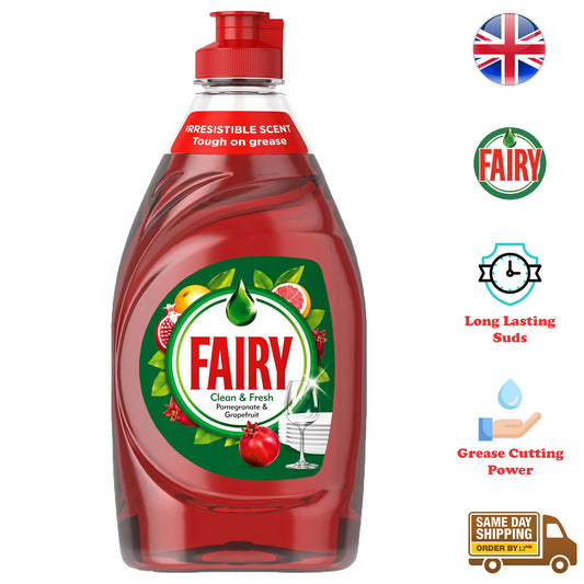 Fairy Washing Up Liquid Kitchen Dish Grease Cleaner Pomegranate Grapefruit 320ml
