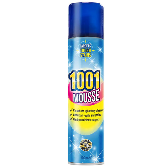 1001 Mousse Carpet Cleaner Dirt Tough Stain Remover Coffee Wine Tea 350ml