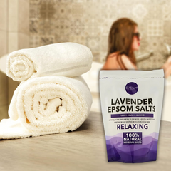 Elysium Spa Epsom Salts Lavender Relaxing For Body Care Muscle Relaxation 450G