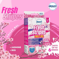 Airpure Fresh Stripes Toilet Gel Fragrance Fresh Flowers 45ml