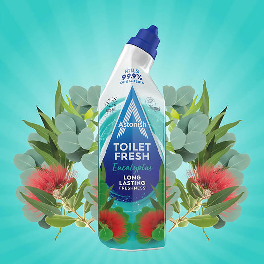 Astonish Toilet Fresh Gel Eucalyptus Long Lasting Freshness 750ml Kill Bacteria