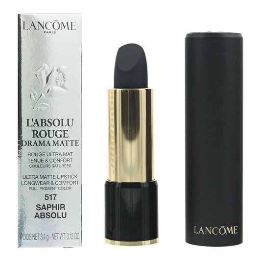 Lancome L'absolu Rouge #517 Saphir Abolsu Drama Matte Lipstick 3.4g