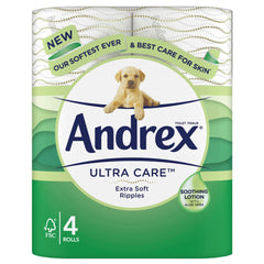Andrex Ultra Care Toilet Tissue Rolls Paper Sheet Soft For Sensitive Skin