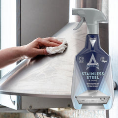 Astonish Stainless Steel Shine Spray Removes Fingerprints Grease 750ml Surfaces