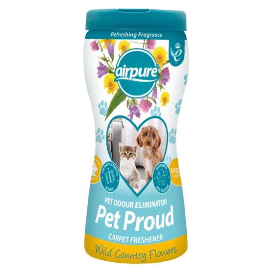 Airpure Pet Proud Freshens Carpets Rug Freshener Elimainates Odours 500g Powdwe