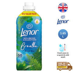 Lenor Fabric Conditioner Freshener Liquid Ocean Mist 50 Washes 1.65L