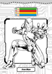 Marvel Tear Off Colouring Book Favourite Characters For Kids Children Boys Girls