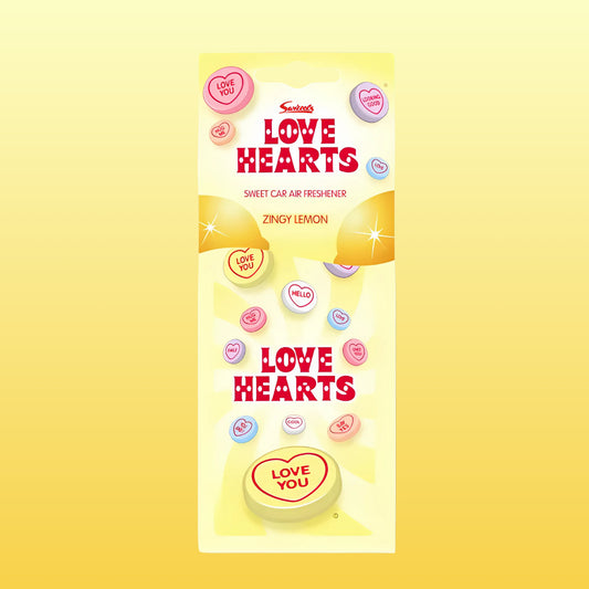 Swizzels Love Hearts Car Air Freshener Zingy Lemon