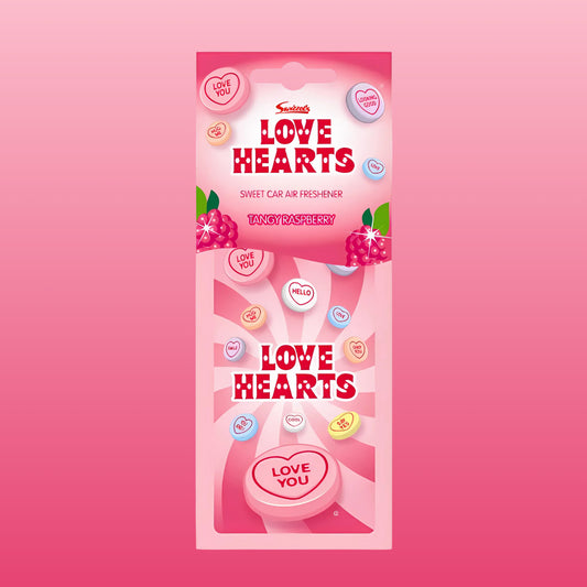 Swizzels Love Hearts Car Air Freshener Tangy Raspberry