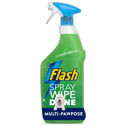 Flash Spray Wipe Done Pet Odours 100% of Multi Purpose Effective Cleaning 800ml