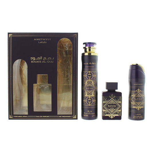Lattafa Bade'e Al Oud Amethyst 3 Piece Gift Set