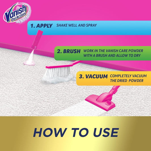 Vanish Carpet Upholstery Rug Vacuum Up Foam Spring Flowers Fragrance 600ml