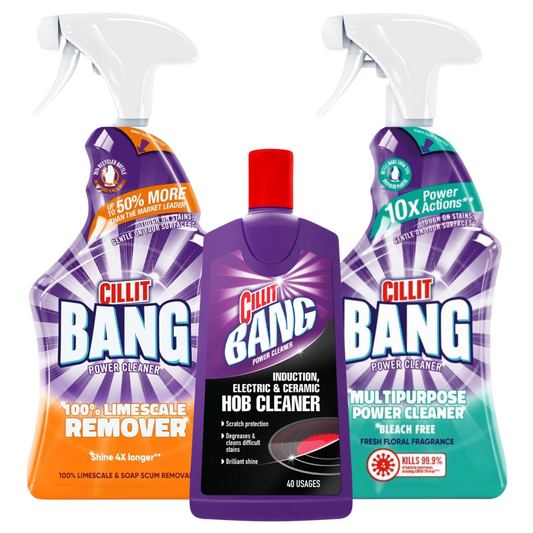 Cillit Bang Power Cleaner Hob Cleaner Multipurpose Limescale Remover Bundle Set