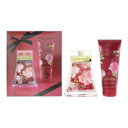 Ellen Tracy Classic Florals Red Sensational Photobox 2 Piece Gift Set
