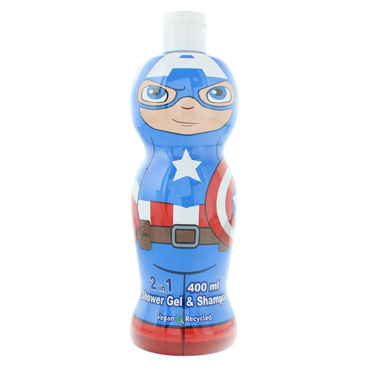 Marvel Captain America 2 In 1 Shower Gel & Shampoo 400ml