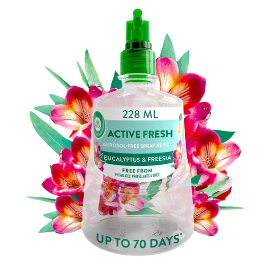 Air Wick Active Fresh Spray Refill Air Freshener Eucalyptus & Freesia 228ml