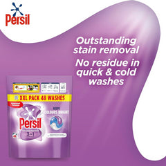 Persil Colour Protect 3 in 1 Laundry Washing Capsules Keeps Colours Bright 48W