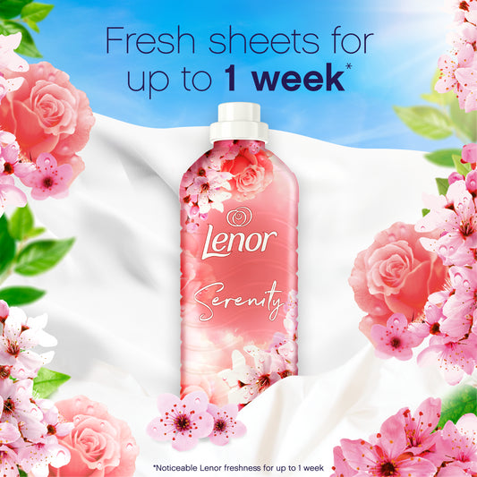 Lenor Fabric Conditioner Cherry Blossom Rose Water Wellbeing Collection Serenity