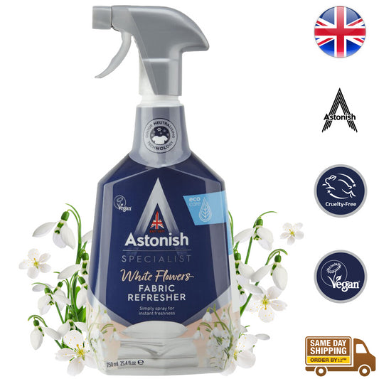 Astonish Fabric Refresher Spray Freshening Clothes White Flowers Scent 750ml