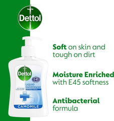 Dettol Hand Wash Liquid Anti Bacterial Handwash Pump Camomile 250ml