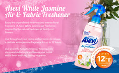 Asevi Home Room Air And Fabric Freshener White Jasmine Fragrance Spray 400ml
