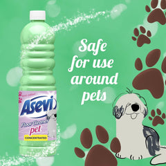 Asevi Concentrated Hard Floor Cleaner Liquid Dirt Remover Pet 1L