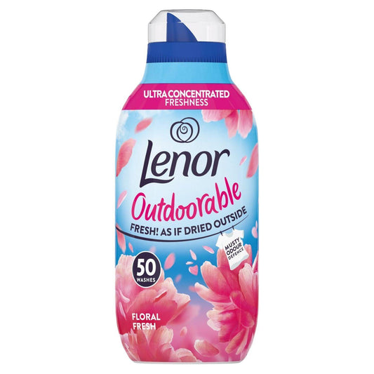 Lenor Outdoorable Fabric Conditioner Floral Fresh Scented Liquid 50 Washes 700ml
