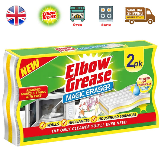 Elbow Grease Magic Eraser Sponge Cleaning Pads For Kitchen Household Surface 2Pk
