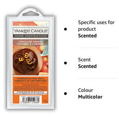 Yankee Candle Wax Melts Scented Home Room Fragrance Chocolate Orange 75G