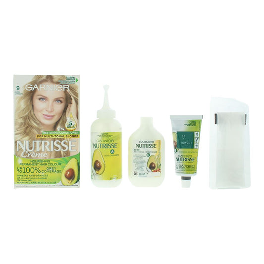 Garnier Nutrisse Creme 9.0 Light Blonde Hair Colour 160ml For Women