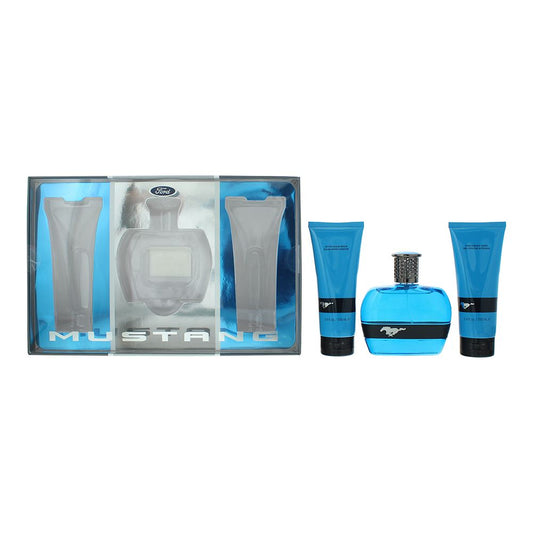 Mustang Blue 3 Piece Gift Set