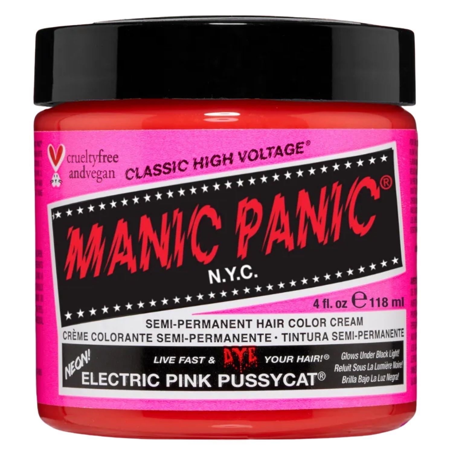 Colorant Capillaire Manic Panic High Voltage Pussycat Pink - 118 Ml - Rose Vif - Neuf