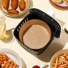 Air Fryer Disposable Non-Stick Baking Steamer Liner Paper Parchment Round 50Pcs