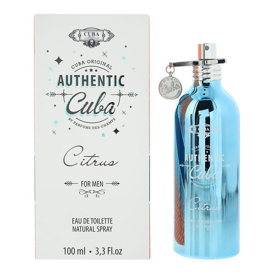 Cuba Authentic Citrus For Men Eau de Toilette 100ml Mens Fragrance Spray