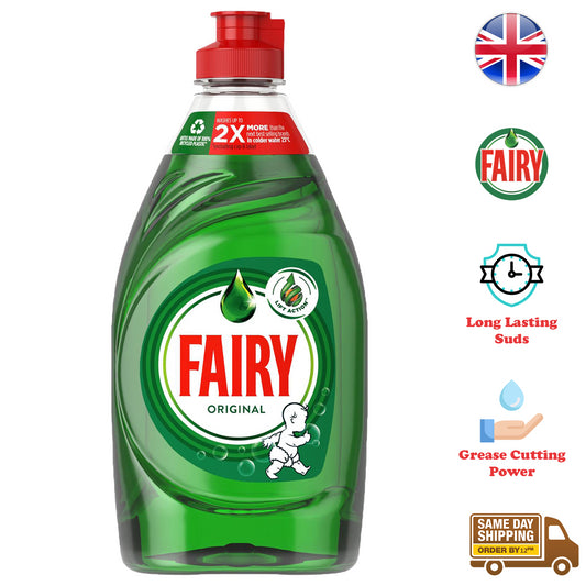 Fairy Washing Up Liquid Kitchen Dish Grease Cleaner Original 320ml