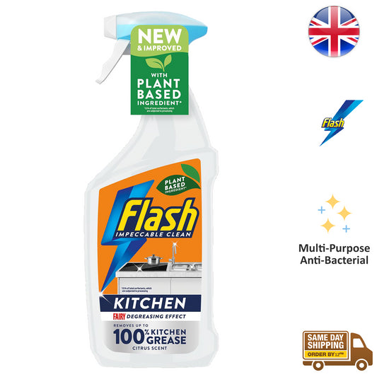 Flash Tough Kitchen Surface Degrease Spray Grease Cleaner Remover Citrus 800ml