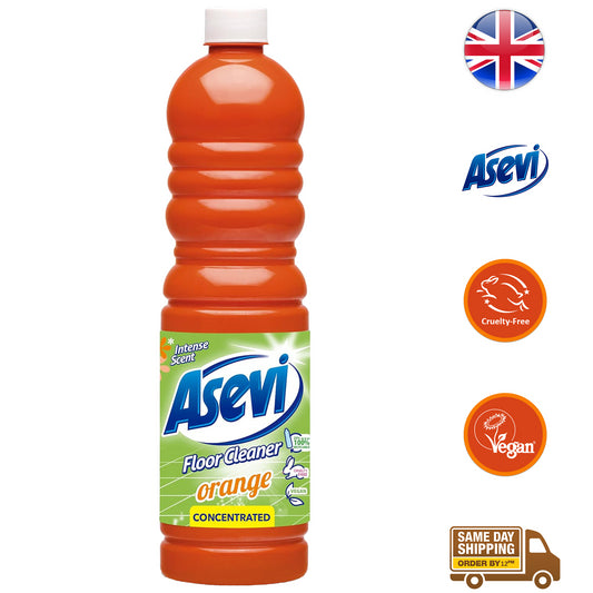 Asevi Concentrated Hard Floor Cleaner Liquid Dirt Remover Orange 1L
