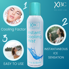 XBC Instant Cooling Face & Body Mist Spray Immediate Cooling Effect 150ml