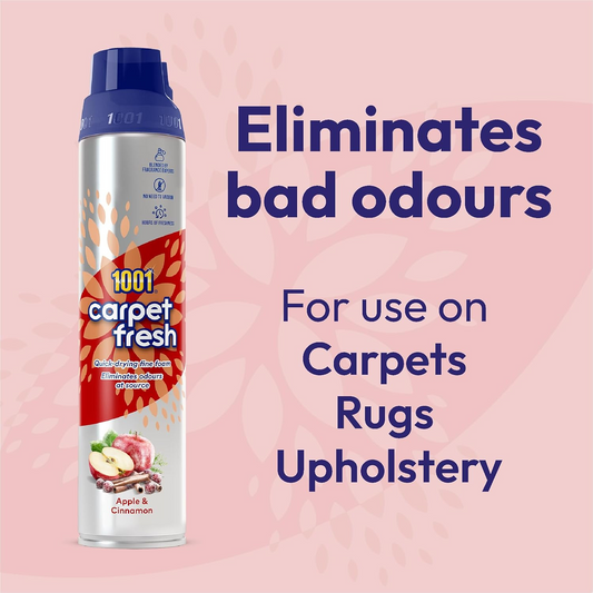 1001 Carpet Fresh Foam Spray Long Freshness Apple & Cinnamon 300ml