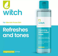 Witch Cleansing Skincare Scrub Toner Bundle Set Complete Blemish Control Routine